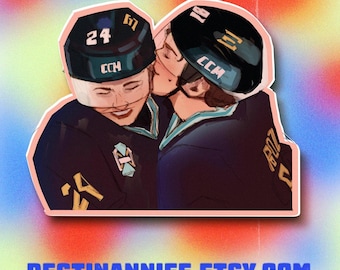 Op hollanov hockey All Stars Kiss geïnspireerde sticker