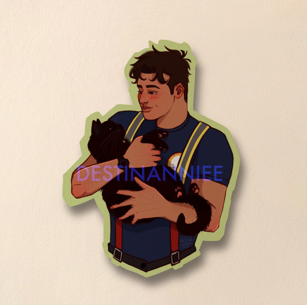 Cat Dad Eddie Diaz Sticker - Etsy