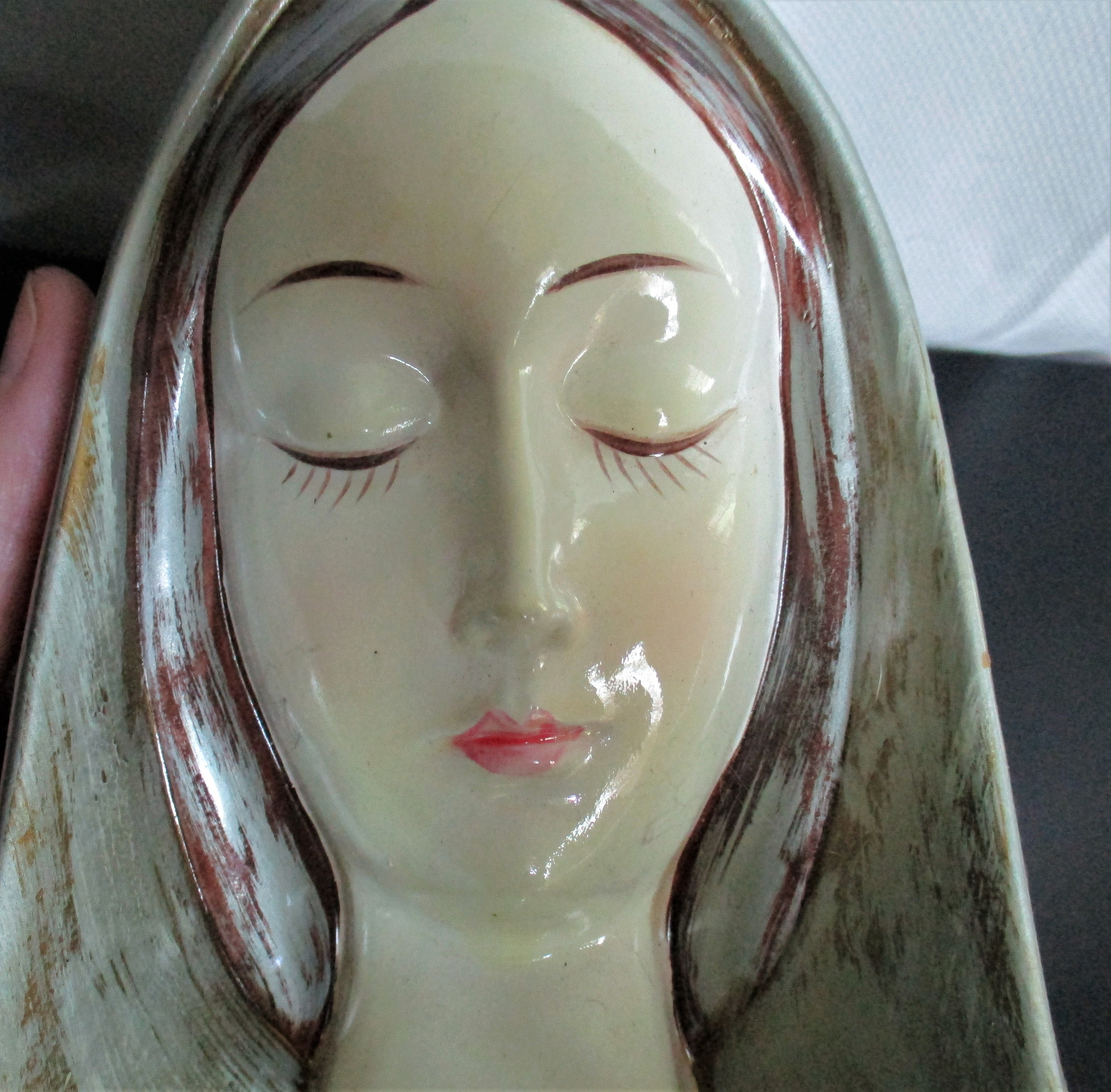 Vintage Virgin Mary triple candle holder Etsy