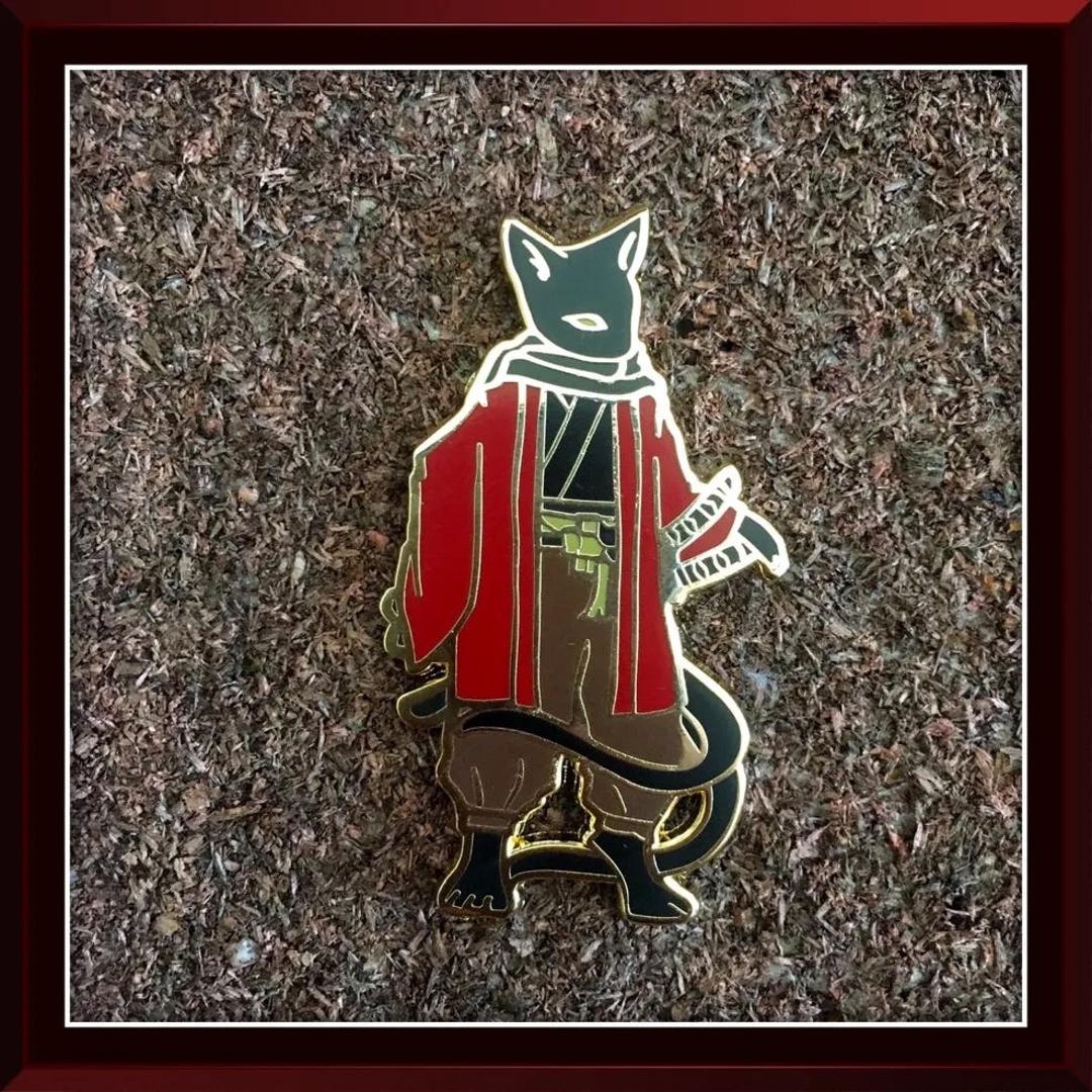 ニャンコ侍 Nekomata Ronin - Hard Enamel Pin - Etsy