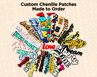 Custom Chenille Patches: Varsity Letter & Logo, Iron-On or Sew-On