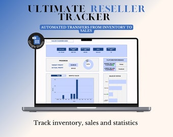 Google Sheets Reseller Template, Inventory And Sales Tracker, Online Sales Spreadsheet for Depop, Ebay, and Poshmark with 6 Currency Options