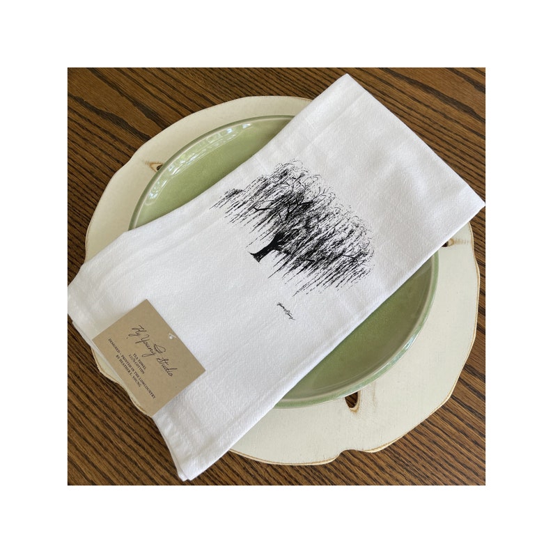 FlyYoungStudio Weeping Willow Tea Towel