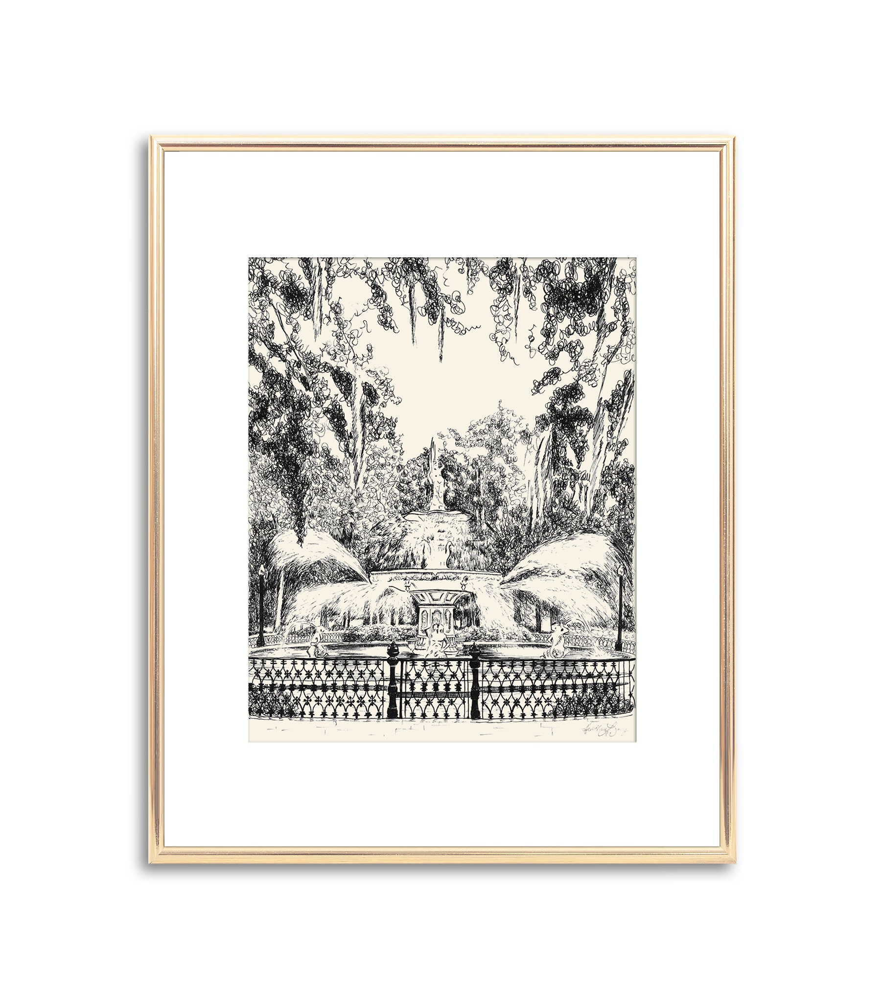 Savannah Square Art Collection - Pen and Ink Gallery Wall - Set of 6 ...