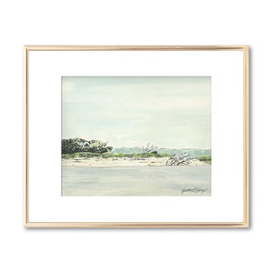 Coastal Painting - Georgia Seascape - Watercolor Fine Art Giclee Print - Beach Art - Nautical Decor - Lowcountry Art Lover Gift - Nautical