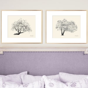 Savannah Georgia Old Oak Tree Print Line Art Nature Inspired Gift for Her Fine Art Giclee Print Southern Decor Botanical Art image 6