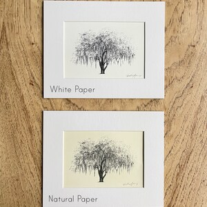 Lovers Oak Tree Print Nature Lover Gift Couple Gift Southern Decor Old Oak Spanish Moss Line Drawing Botanical Wall Art Gift image 5