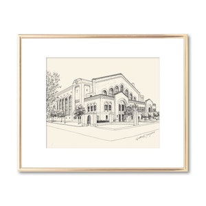 University of Michigan - Yost Arena - College Graduation Gift - Wolverines - Pen and Ink Drawing - Signed Fine Art Print - Hockey Keepsake