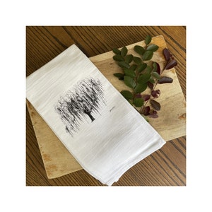 Weeping Willow Tea Towel - 100% Cotton Flour Sack Kitchen Hand Towel