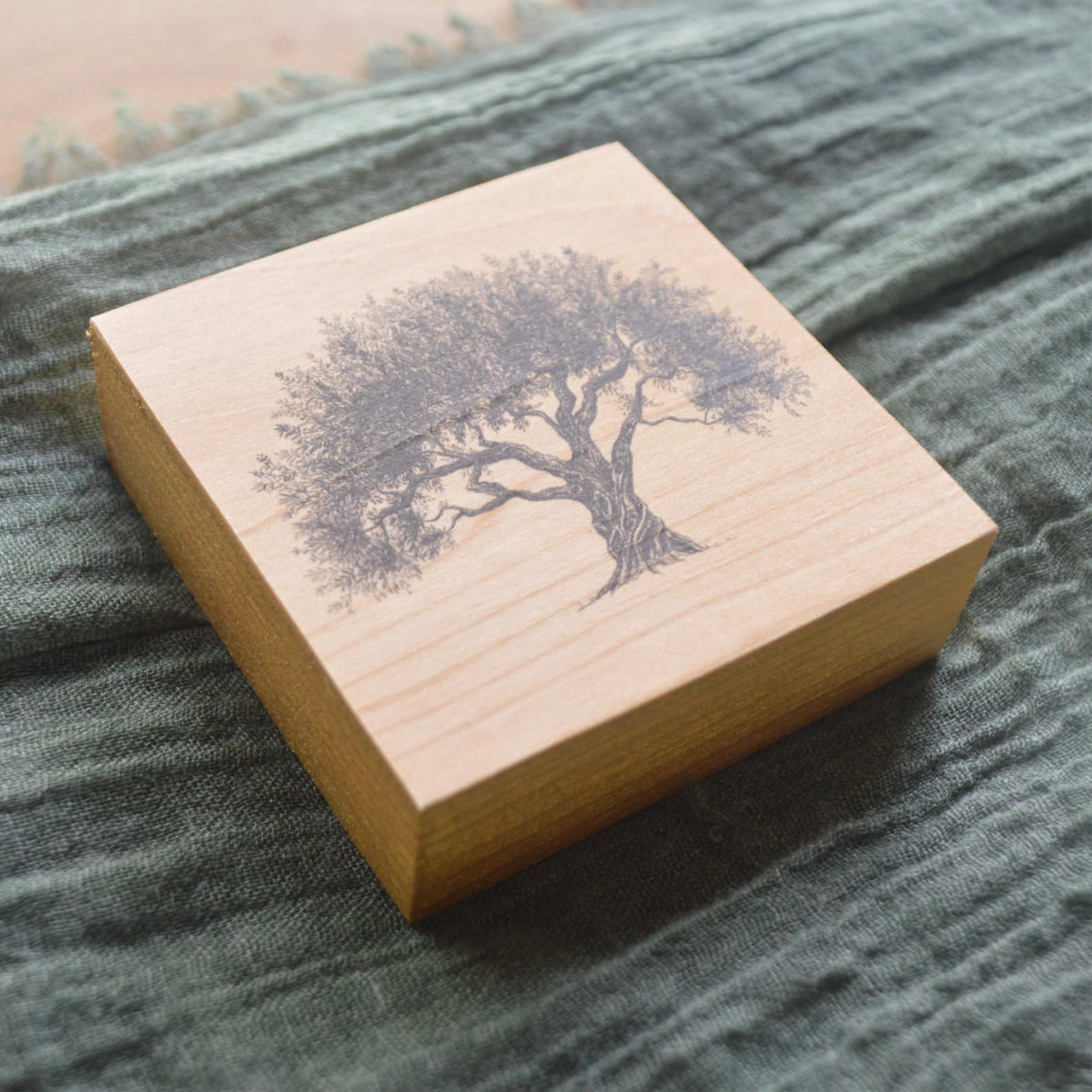 Olive Tree Art Print on Wood Panel Christmas Ornament Etsy