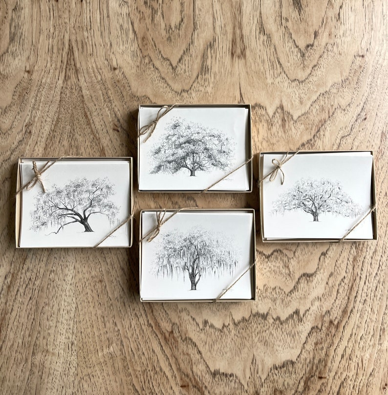 Oak Notes Boxed Stationery Set Savannah and Low Country Live Oak Tree Cards image 8