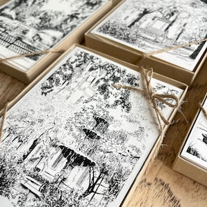 Savannah Square Notes Boxed Stationery Set Historic Savannah Georgia Cards Set of 8 image 10