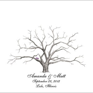 Add Love Birds to your Thumbprint Tree Wedding Guestbook image 4