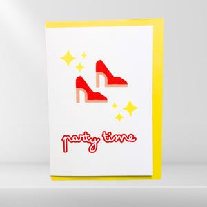 Party time, Leer innen. Druckbare digitale Datei zum download inklusive Umschlag. C6-A6. alles gute zum geburtstag karte freundschaft karte, karte zum feiern