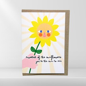 Le plus doux des tournesols, tu es le soleil pour moi Vide à l'intérieur. Téléchargement numérique imprimable, enveloppe incluse. C6 A6. belle carte d'amitié