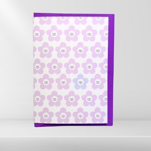 Carte fleurie - rose, vierge. Téléchargement numérique imprimable, enveloppe incluse