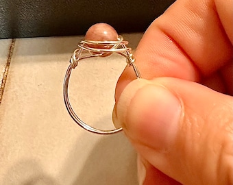 Ring, Crystal Rings, Jewelry, Wire Wrapped Rings, Rings for Women, Shell Jewelry, Minimalist Rings, Gemstone Rings, Beads