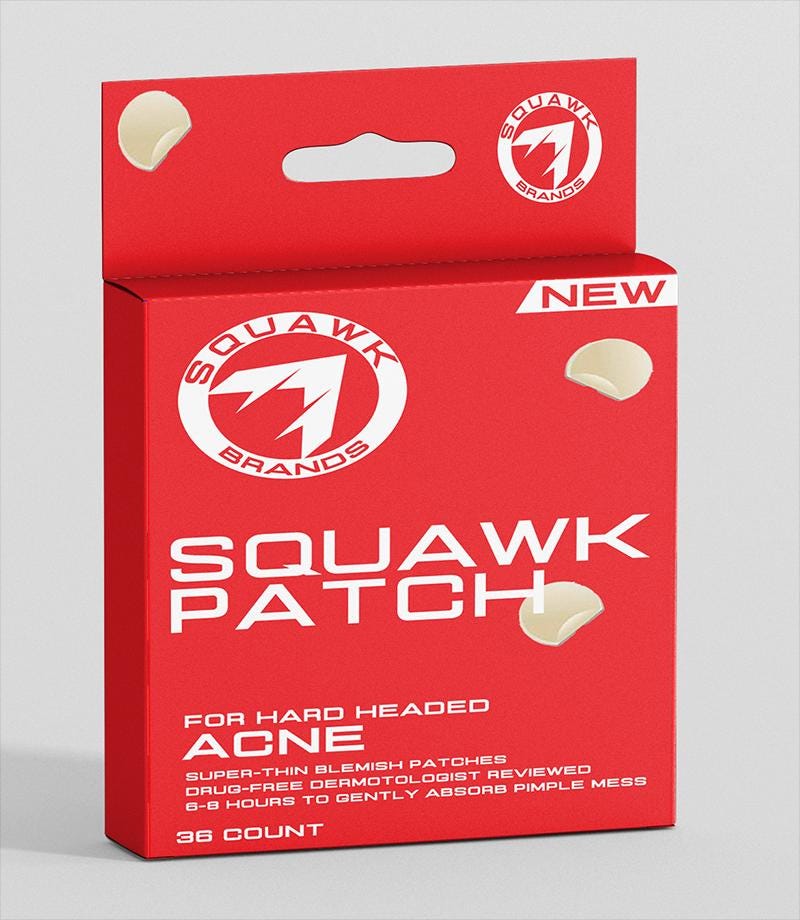 Acne Patch by SQUAWK Brands Cosmetics Patch: Hydrocolloid Acne Pimple Patch-Cover Zits,Blemishes with Spot Stickers for Face and Skin(36 Ct)