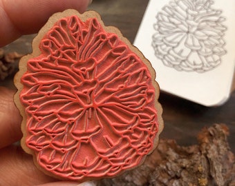 Pinecone Rubber Stamp