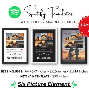 Spotify With Scannable Code Template EDITABLE in Canva | Music Photo ...