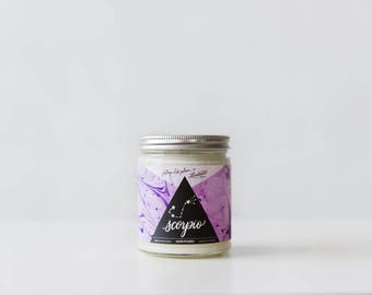 Scorpio - Edge of Autumn - Astrology Series - soy wax candle