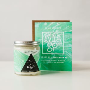 Virgo Cactus Sea Salt Astrology Series soy wax candle image 3