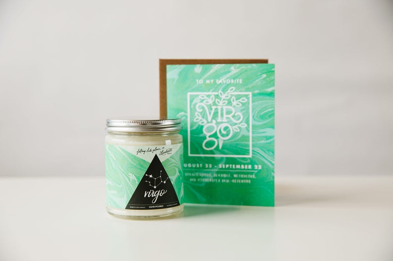 Virgo Cactus Sea Salt Astrology Series soy wax candle image 3