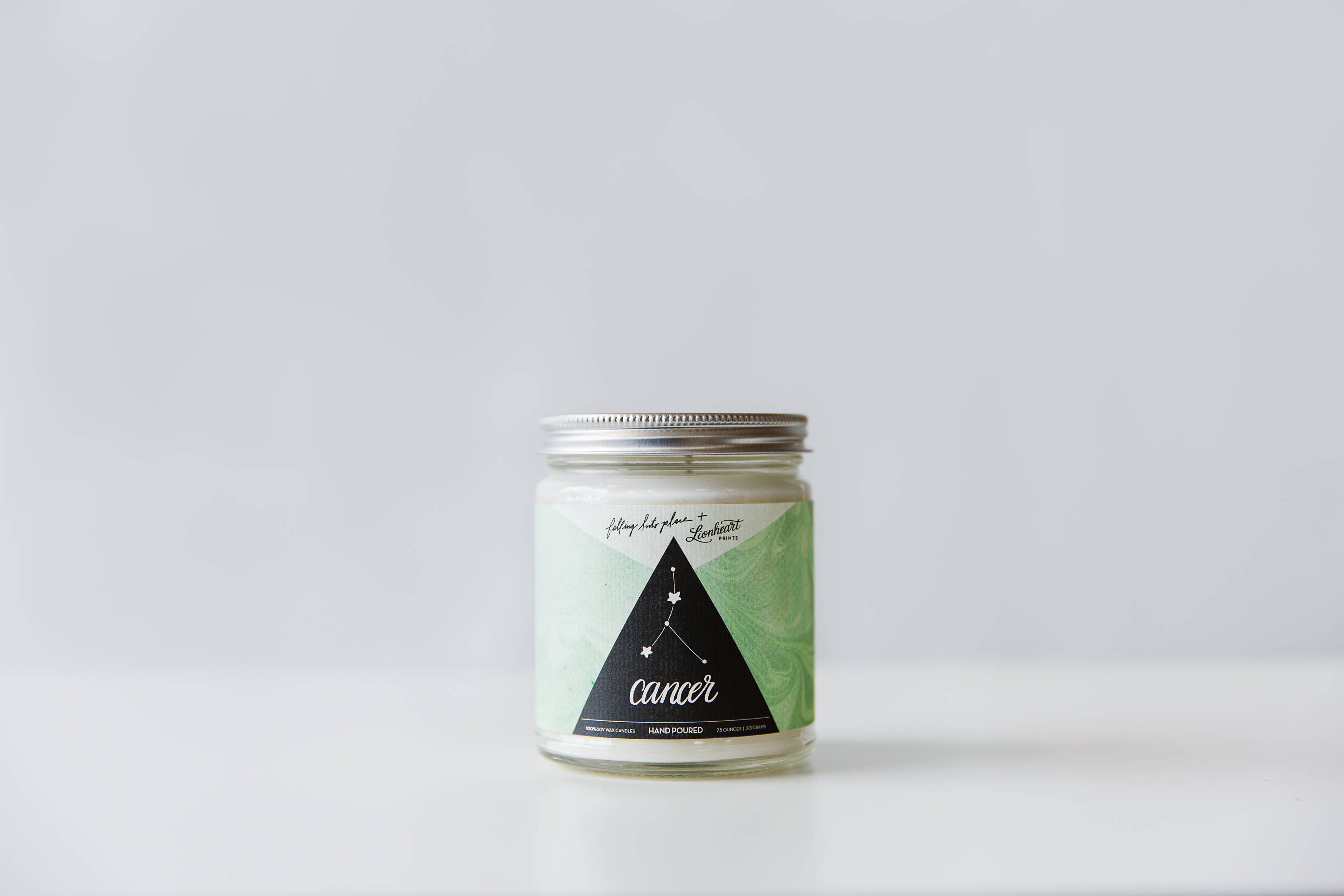 Cancer - Thé Vert + Citronnelle Série Astrologie Bougie de Cire Soja