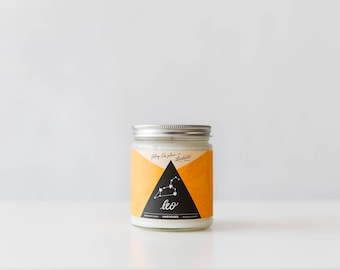 Leo - Mango Tangerine - Astrology Series - soy wax candle