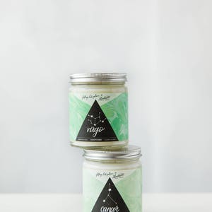 Cancer Green Tea Lemongrass Astrology Series soy wax candle image 3