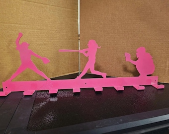 Softball Belt Hanger Girl Pitch Bat Catcher DXF SVG CNC Plasma Laser Digital Download