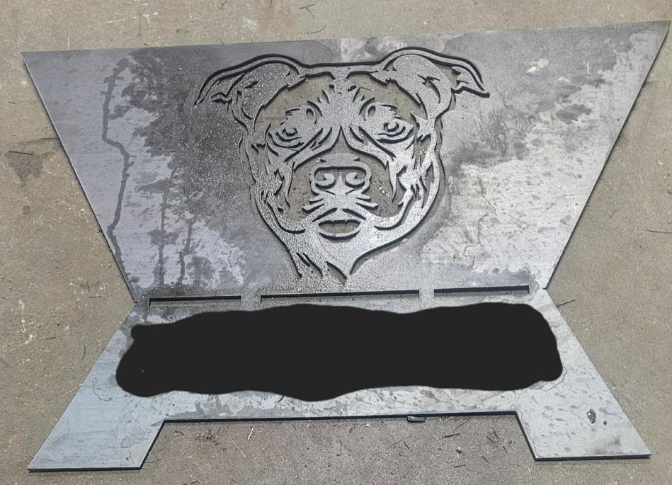 30 Inch Firepit Pitbull Bulldog Dog SVG DXF CNC Plasma Laser