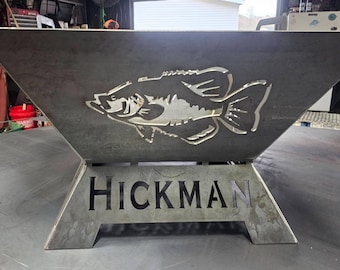 30 Inch Firepit Crappie SVG DXF CNC Plasma Laser Digital Downloads Files