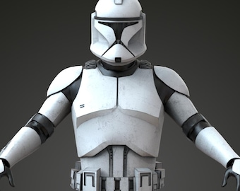 Clone Trooper Fase 1 Accurate Armatura indossabile completa con casco Modello 3D STL
