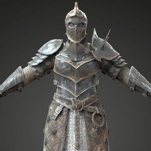 Apollyon Knight Accurate Armor met Helm 3D-model STL