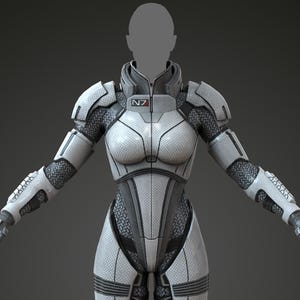 ME Female Shepard N7 Accurate Wearable Armor with Helmet 3D Model STL
