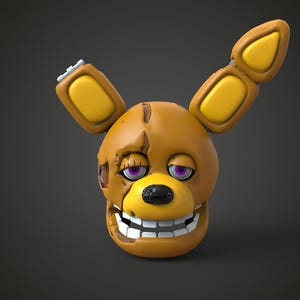 Spring Bonnie vissnad filmversion anpassad huvud 3D-modell STL