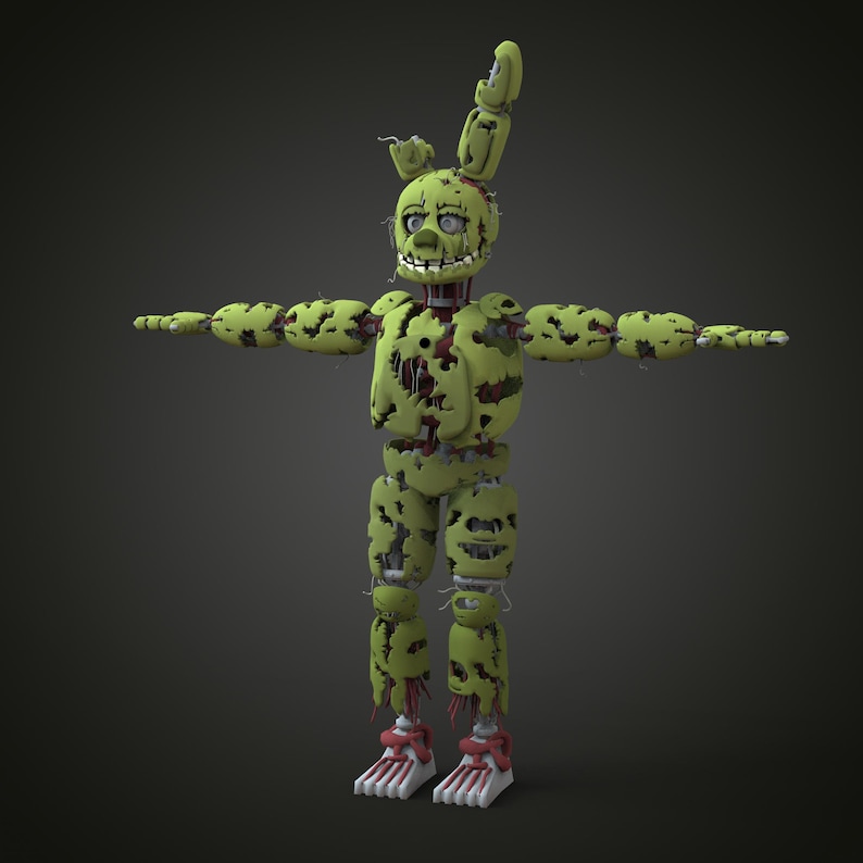 Spring Trap Inter Body Springtrap Withered FNAF 3 Custom Full Body Wearable Body With Head 3D ...