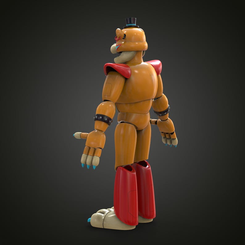 Glamrock Freddy Security Break Custom Full Body With Head Wearable 3D ...