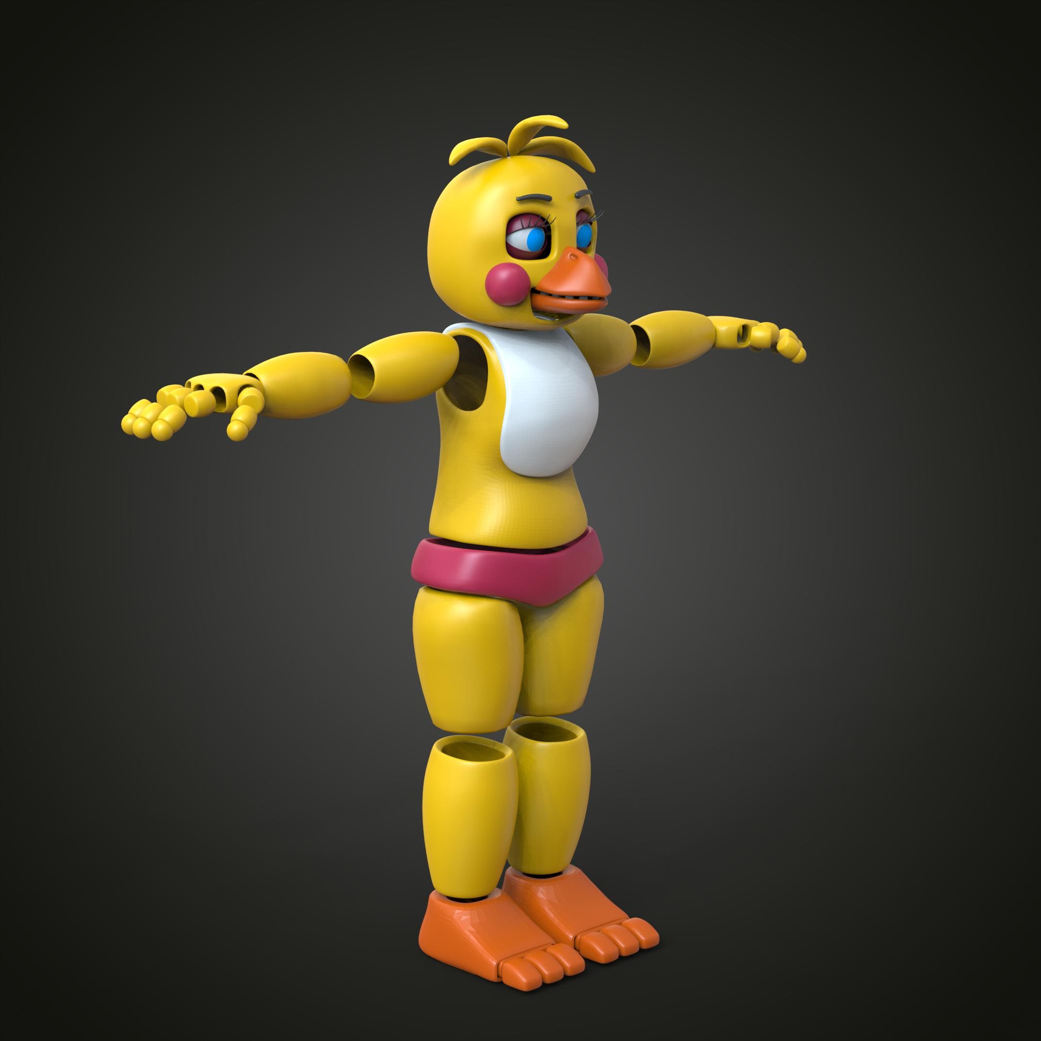 Toy Chica FNAF 2 Movie Custom Full Body With Head Wearable 3D Model STL ...