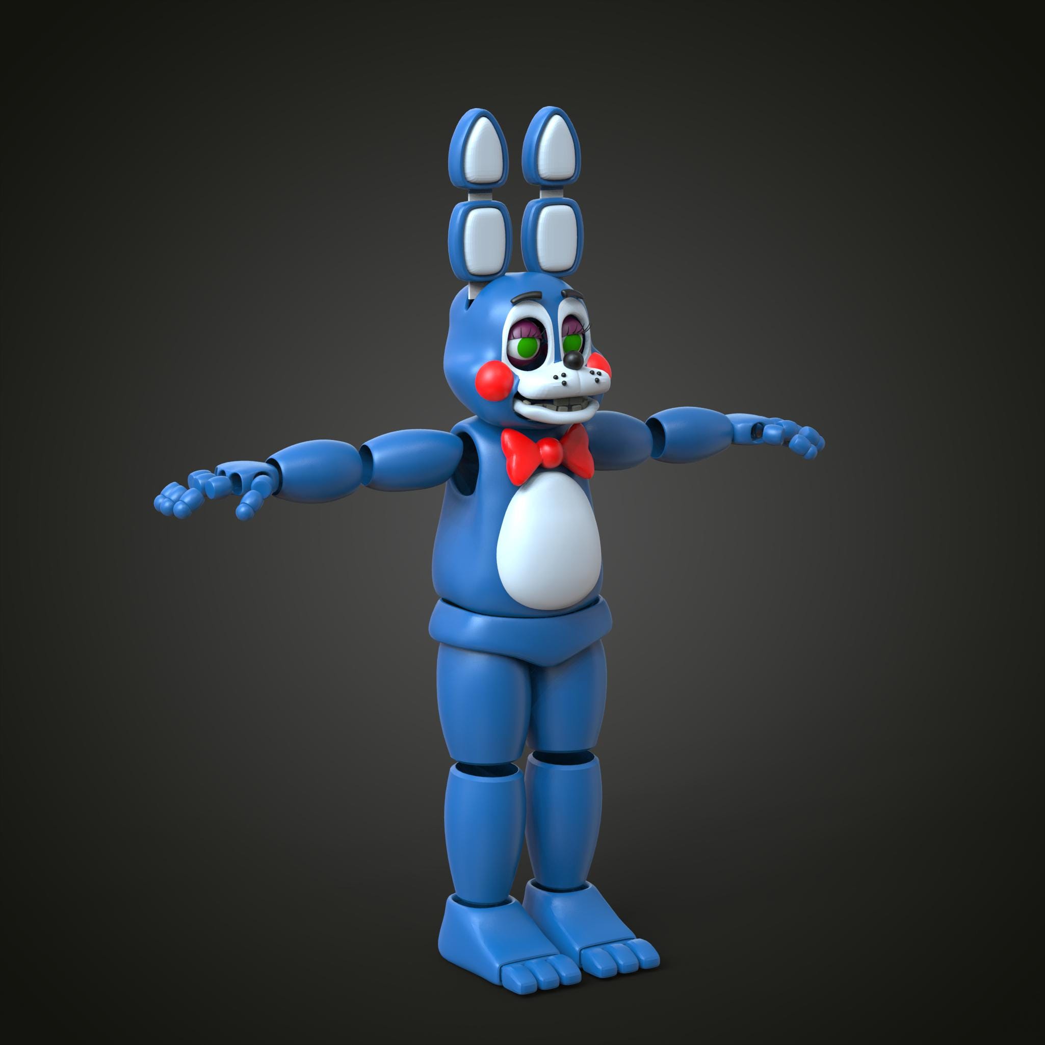 Toy Bonnie FNAF 2 Movie Custom Full Body With Head Wearable 3D Model ...