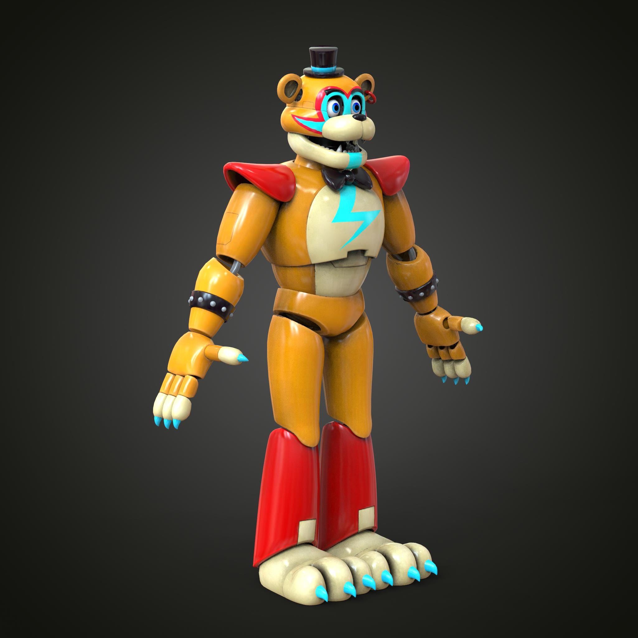 Glamrock Freddy Security Break Custom Full Body With Head Wearable 3D ...