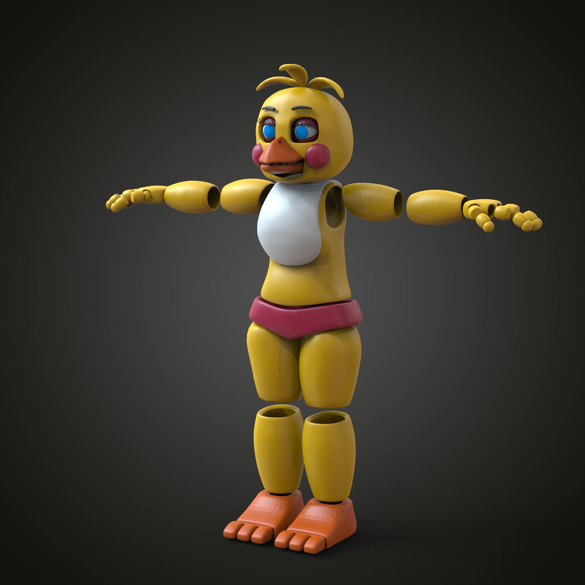 Toy Chica FNAF 2 Movie Custom Full Body With Head Wearable 3D Model STL ...