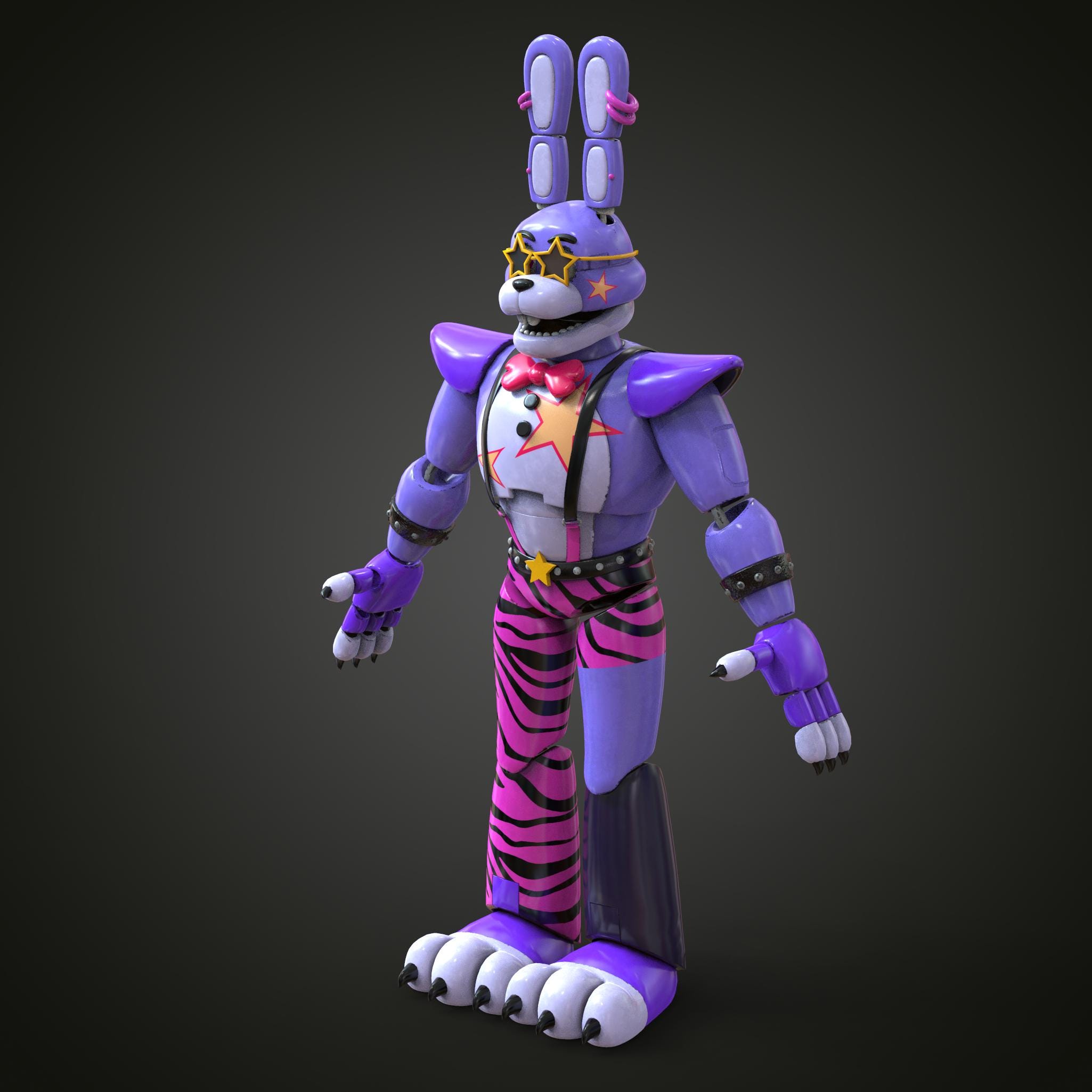 Glamrock Bonnie Security Break Custom Full Body With Head Wearable 3D ...