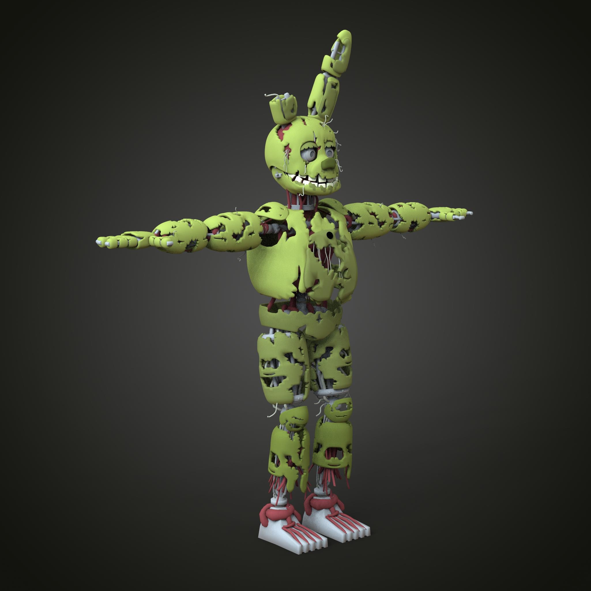 Springtrap Withered FNAF 3 Custom Full Body Wearable Body With Head 3D ...