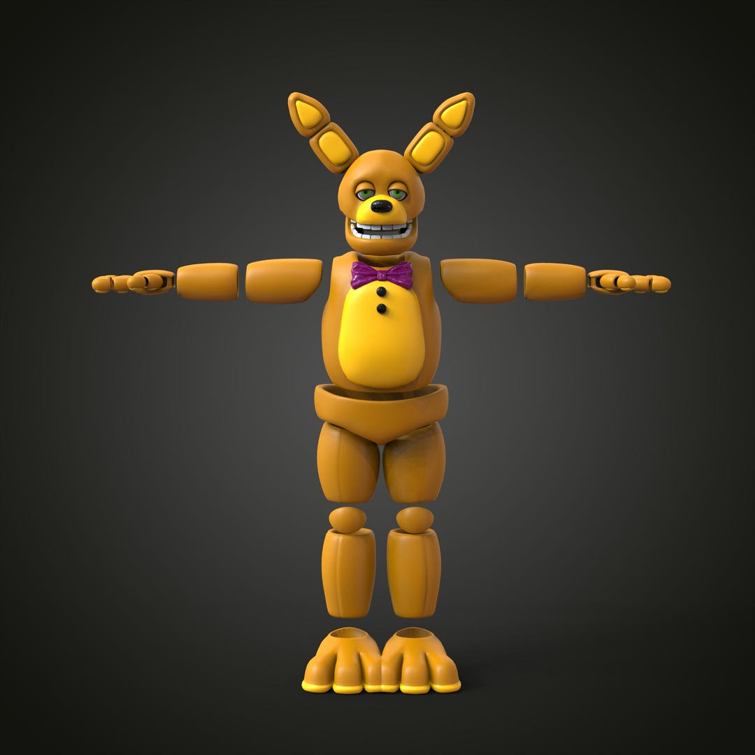 Spring Bonnie Movie Version Custom Full Body Wearable Body With Head 3D ...