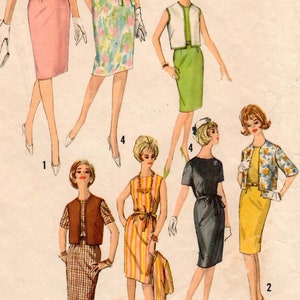1960s One Piece Dress Simplicity 4802 Sewing Pattern Round Etsy