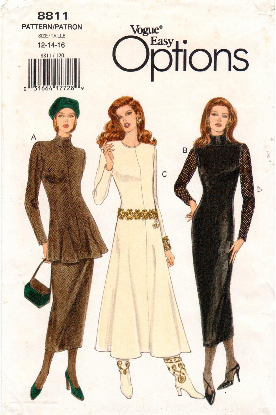 Vogue Pattern 8811 Vintage Uncut Misses Close-fitting - Etsy