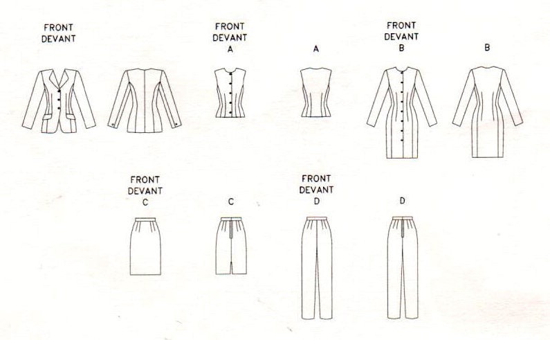 Vogue Pattern 1685 Vintage Uncut Misses Career Wardrobe - Etsy