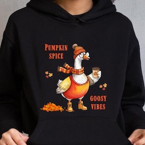 Silly Goose Pumpkin Spice Sublimation PNG | Funny Fall T-Shirt Design | Cute Autumn Digital Download | Goosy Vibes Clipart | Cozy Season png